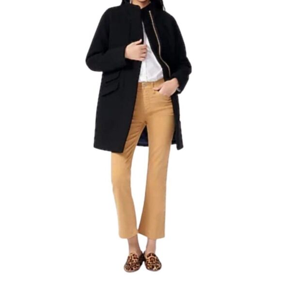 J CREW Stadium Cloth Wool Coat Size 0 - Picture 1 of 5
